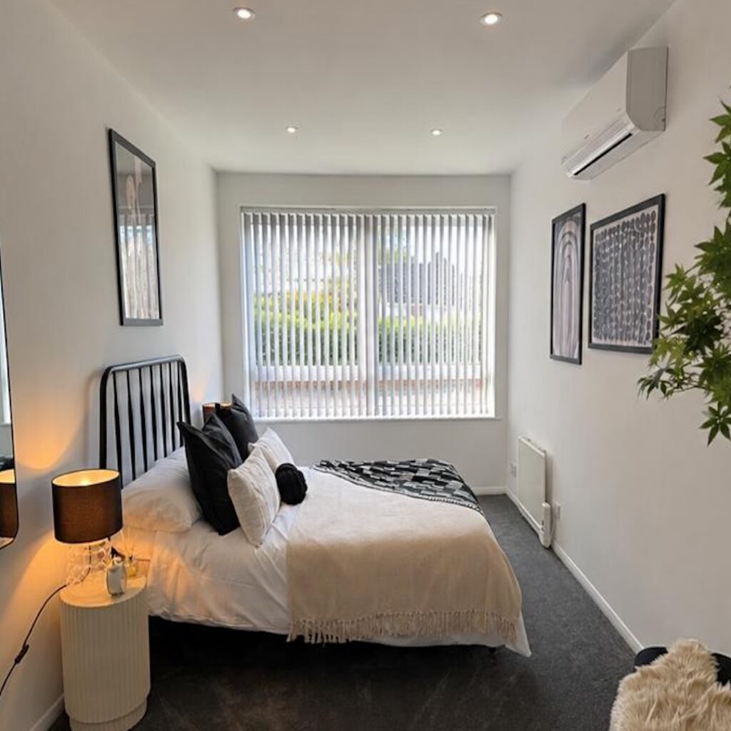 spare room with air con fitted to wall
